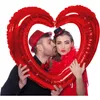 Pallone in foil a forma di cuore, cornice rossa 80x75cm Anteprima dell’immagine prodotto 1