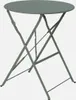 A khaki-colored folding bistro table. Anteprima dell’immagine prodotto