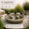 XL Vogeltränke Ø 38 cm – Vogelbad mit 3 Deko-Vögeln, Produktbild-Vorschau 2