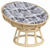 vidaXL Kissen Rund Grau Karomuster Ø 100x11 cm Produktbild-Vorschau 3