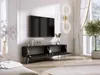 CABINET TV : nero opaco / nero lucido, gambe cromate, 170 x Anteprima dell’immagine prodotto 2