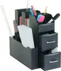 A black desk organizer filled with office supplies. Náhľad obrázku produktu