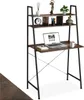 A ladder desk with shelves and a laptop on the desk surface. Produktbild-Vorschau