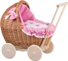 LILI Puppenwagen aus Weide - Pink 48X28 H26/47 CM Produktbild-Vorschau 1
