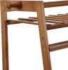 Close-up view of a wooden garment rack. Náhled obrázku produktu
