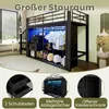 Hochbett mit Kleiderschrank, LED-Streifen, Lattenrost, Produktbild-Vorschau 5