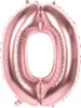 XL Folienballons Zahl 86 cm groß - Rose Gold - Luft oder Produktbild-Vorschau 1