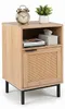 Tavolino notturno COSTWAY, comodino con porta in rattan e Anteprima dell’immagine prodotto 1