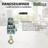 Handseilwinde 1130 kg Zuglast 10m Seil 5mm Seilstärke Produktbild-Vorschau 4