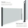 tectake® boční markýza 160 x 300 cm, výsuvná, s navíjecím Náhled obrázku produktu 3