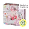 The image shows the product packaging for a toy carriage and pony set, with promotional text and graphics. Produktbild-Vorschau