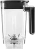 A clear studio shot of a blender jar with its lid and handle. Produktbild-Vorschau