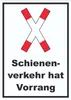 Schild Vorrang Schienenverkehr A4 (210x297mm) Produktbild-Vorschau 1