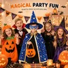 4er-Set Halloween Zauberer Kostüm für Kinder mit Umhang Produktbild-Vorschau