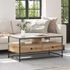 vidaXL Tavolino in rovere artigianale 100 x 51 x 45 cm Anteprima dell’immagine prodotto 2