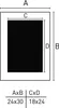 Diagram showing dimensions of a picture frame. Anteprima dell’immagine prodotto