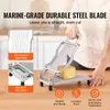 A person is using a cheese slicer to cut a block of cheese. The image also includes close-ups of the product's features and marketing text. Voir les images du produit