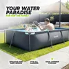 VirtuFit Rechteckiger Pool – 300 x 210 x 66 cm – Anthrazit Produktbild-Vorschau 5