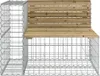 Panchina da giardino in gabbione 184x71x65,5 cm in legno di Anteprima dell’immagine prodotto 4