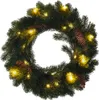 Solight vánoční věnec, průměr 40cm, 15x LED, IP44, 3x AA, Náhled obrázku produktu 1