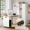 Merax Klappbarer Schreibtisch mit Regal, 2-in-1 Bücherregal Produktbild-Vorschau 6