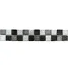 Glas Fliesenbordüre Johnstown Schwarz Silber Q23 Produktbild-Vorschau 2