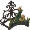 Relaxdays Schlauchhalter, Froschkönig, Gusseisen, antik, Produktbild-Vorschau 1