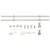vidaXL Schiebetür-Beschlagsatz 183 cm Edelstahl Silbern Produktbild-Vorschau 4