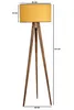 Opviq, Tripod- Tripod Yanık Lambader Silindir Hardal Produktbild-Vorschau 4