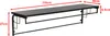 A black wall-mounted shelf with hanging rods. Anteprima dell’immagine prodotto