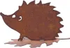 440s Rost-Igel auf Laub-Platte ca. 18 cm H Produktbild-Vorschau 1