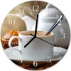 Glasuhr Wanduhr Küchenuhr Echt-Glas 30fi cm Tasse weiß Produktbild-Vorschau 1