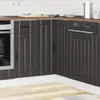 vidaXL Küchen-Eckunterschrank Lucca Schwarz Holzwerkstoff Produktbild-Vorschau 3