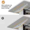 Two images showing how to correctly and incorrectly attach a tabletop to a desk base. Anteprima dell’immagine prodotto