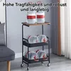 Servierwagen, Bücherregale, Küchenwagen, 2 Etagen, mobil Produktbild-Vorschau 5