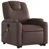 vidaXL Massagesessel mit Aufstehhilfe Braun Kunstleder Produktbild-Vorschau 4