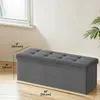 SONGMICS Sitzhocker mit Stauraum, klappbare Sitzbank, 38 x Produktbild-Vorschau 4