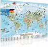 Carte du monde pour enfants XXL Poster - Version allemande Voir les images du produit 1