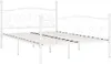 vidaXL Bettgestell mit Lattenrost Weiß Metall 140 × 200 cm Produktbild-Vorschau 2