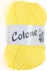 A ball of yellow yarn with a label wrapped around it. Produktbild-Vorschau