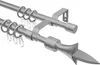 A double curtain rod system with rings and finials, shown against a white background. Produktbild-Vorschau
