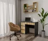 A home office setup with a desk, chair, and shelving unit. Podgląd zdjęcia produktu