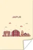 MuchoWow® Poster Indien - Jaipur - Skyline 40x60 cm - Produktbild-Vorschau 1