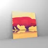 Bilder auf glas - Bison Illustration Bunt Grafik - 50x50cm Produktbild-Vorschau 4
