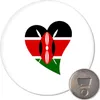 Huuraa Magnet Kenia Flagge Herz 59mm Kühlschrankmagnet rund Produktbild-Vorschau 1