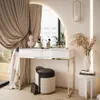 Make-uptafel QUINNIE met LED-spiegel, goudkleurig-chroom Productafbeelding-voorbeeld 2