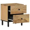 Nachttische 2 Stk. 40x33x46 cm Massivholz Mango 356890 Produktbild-Vorschau 3