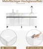 Merax Sideboard brillant, commode avec 4 tiroirs, 2 portes Voir les images du produit 3