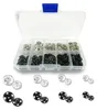 A clear, well-lit studio shot of a set of snap fasteners in a divided plastic organizer box, with additional examples of the fasteners displayed below. Produktbild-Vorschau