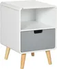 HOMCOM Nachttisch, Nachtschrank mit Schublade, Nachtkommode Produktbild-Vorschau 1
